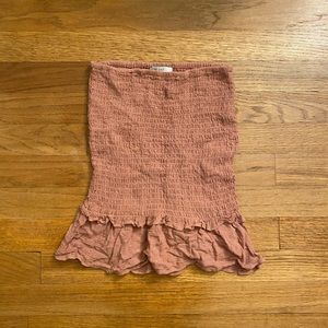 Love Tree Smocked Ruffle Mini Skirt